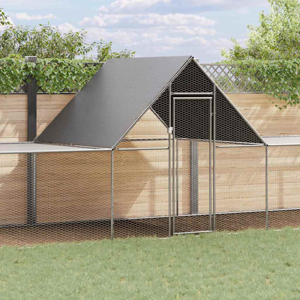 Hühnerstall 10x2x2 m Verzinkter Stahl