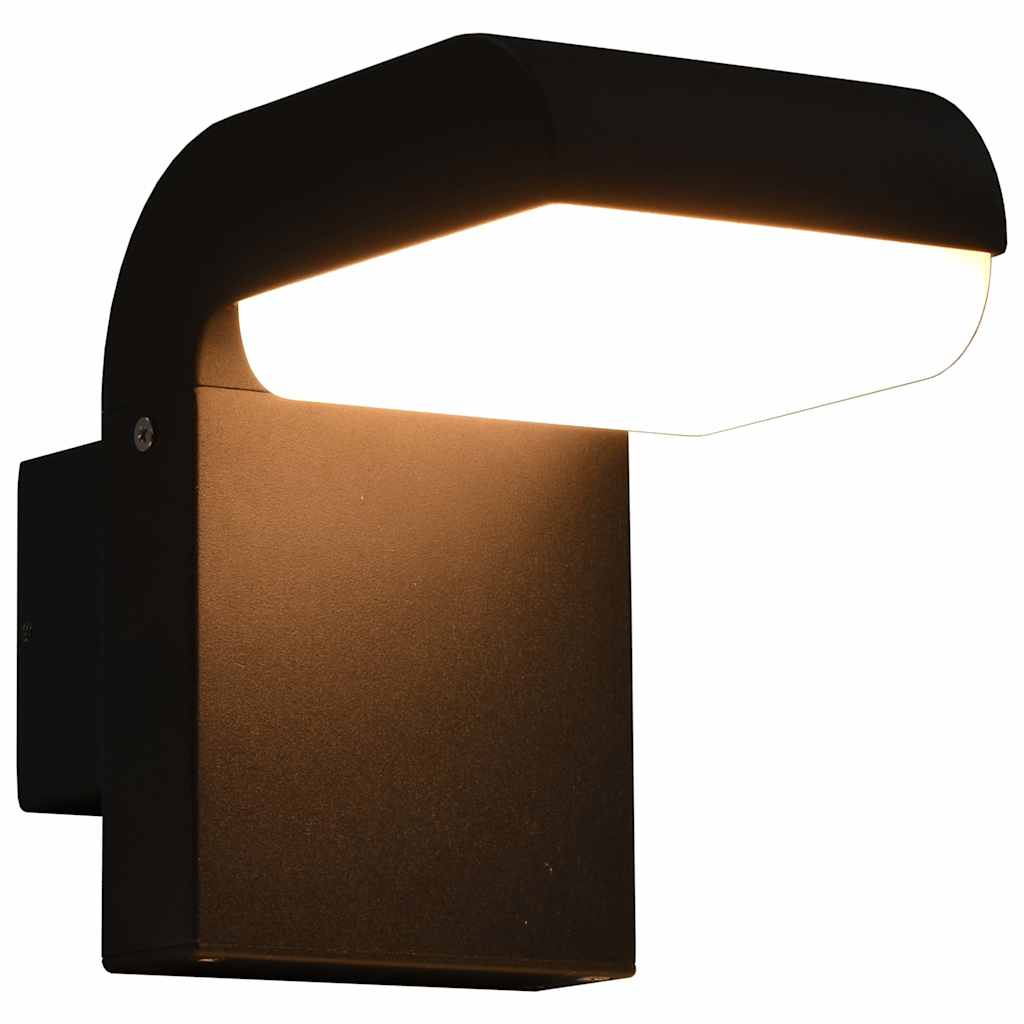 Außenwandleuchte LED 9 W Schwarz Oval