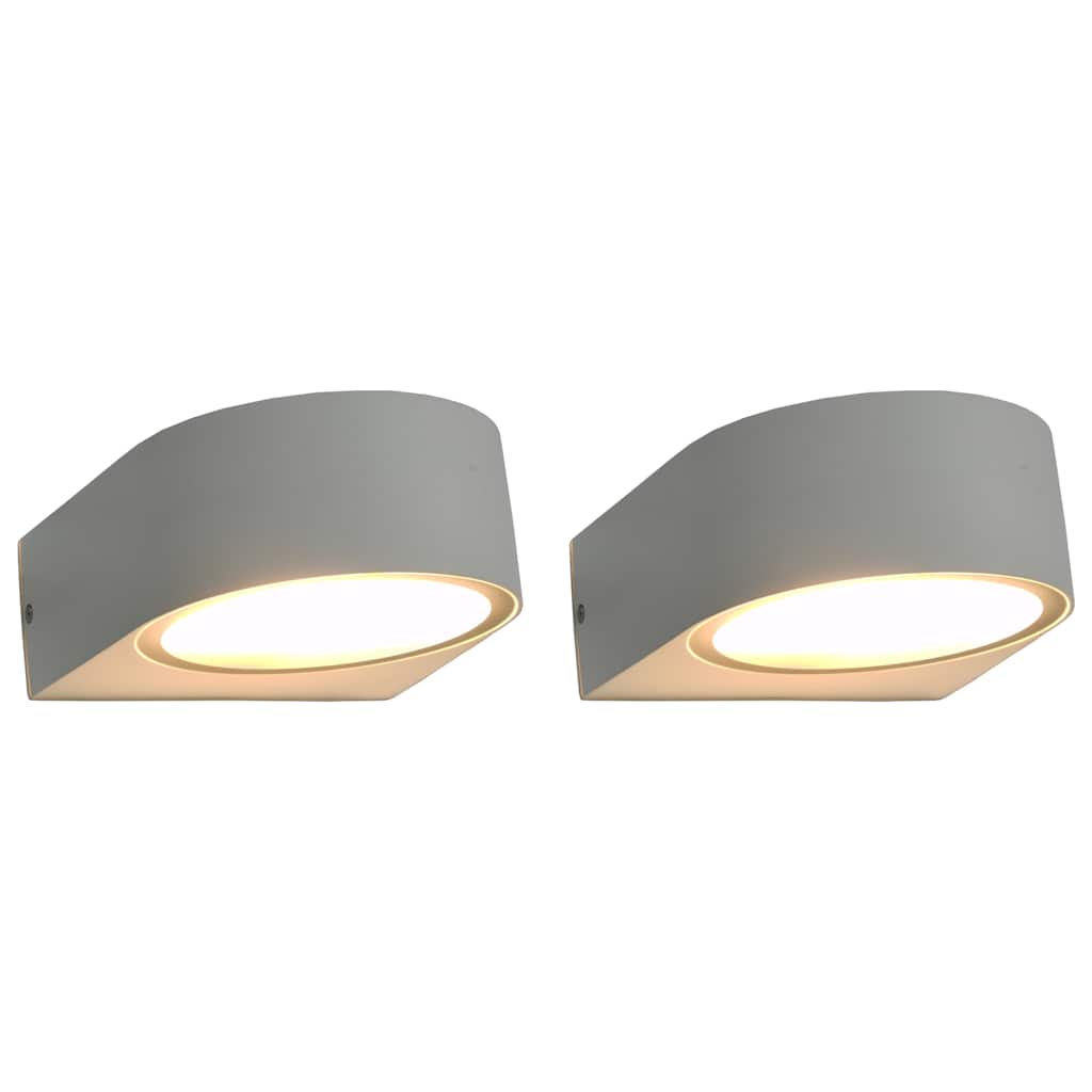 Außenwandleuchten 2 Stk. 11 W Weiß Rund