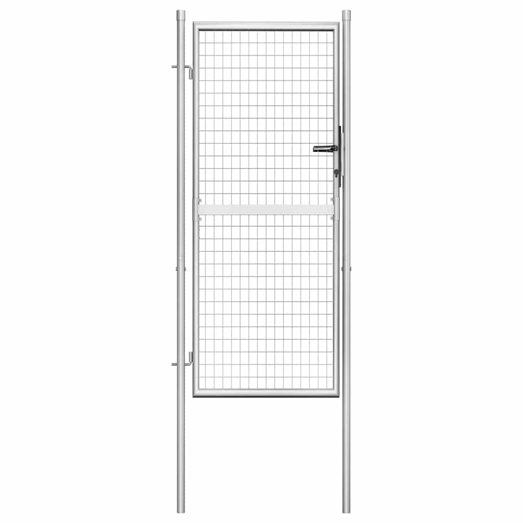 Gartentor verzinkter Stahl 105x175 cm Silber