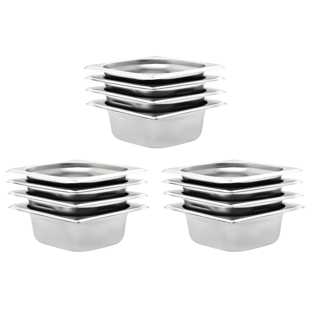 Gastronormbehälter 12 Stk. GN 1/6 65 mm Edelstahl