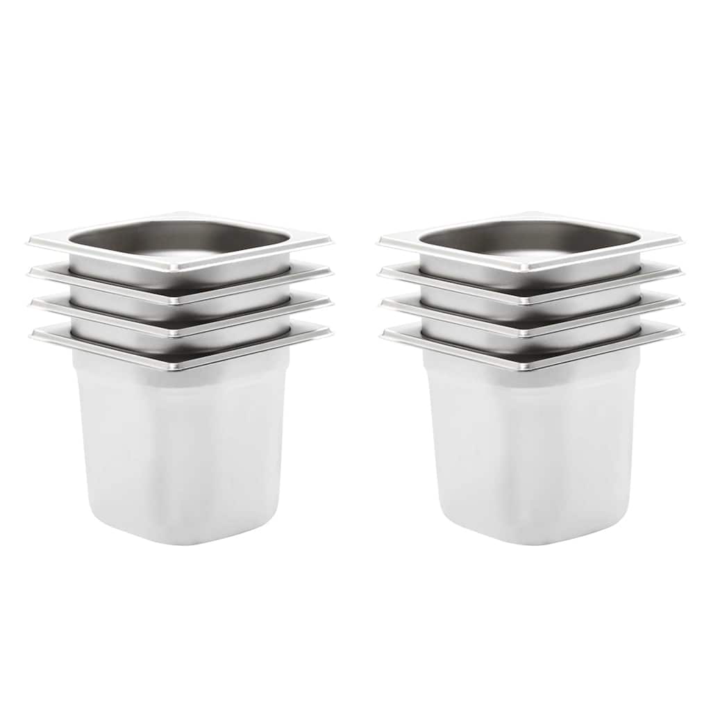 Gastronormbehälter 8 Stk. GN 1/6 150 mm Edelstahl
