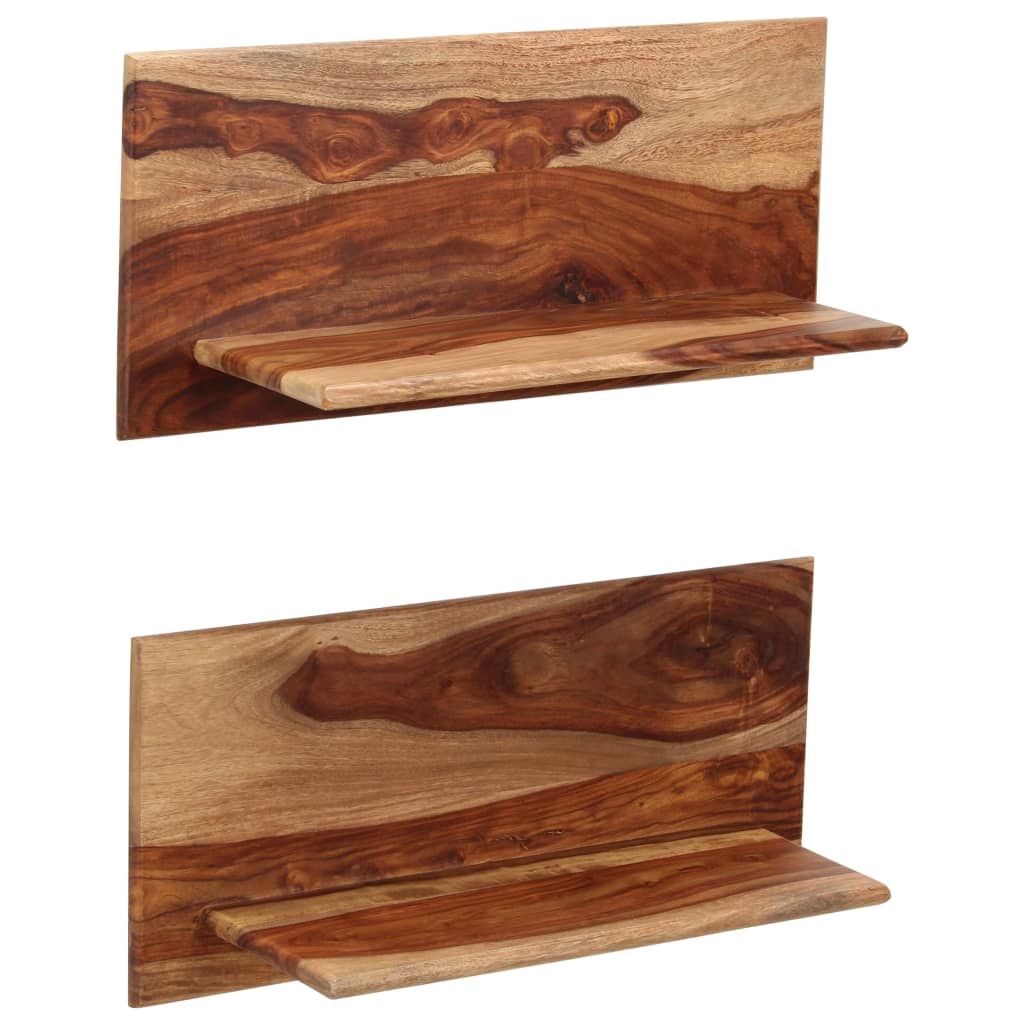 Wandregale 2 Stk. 58x26x20 cm Massivholz Akazie