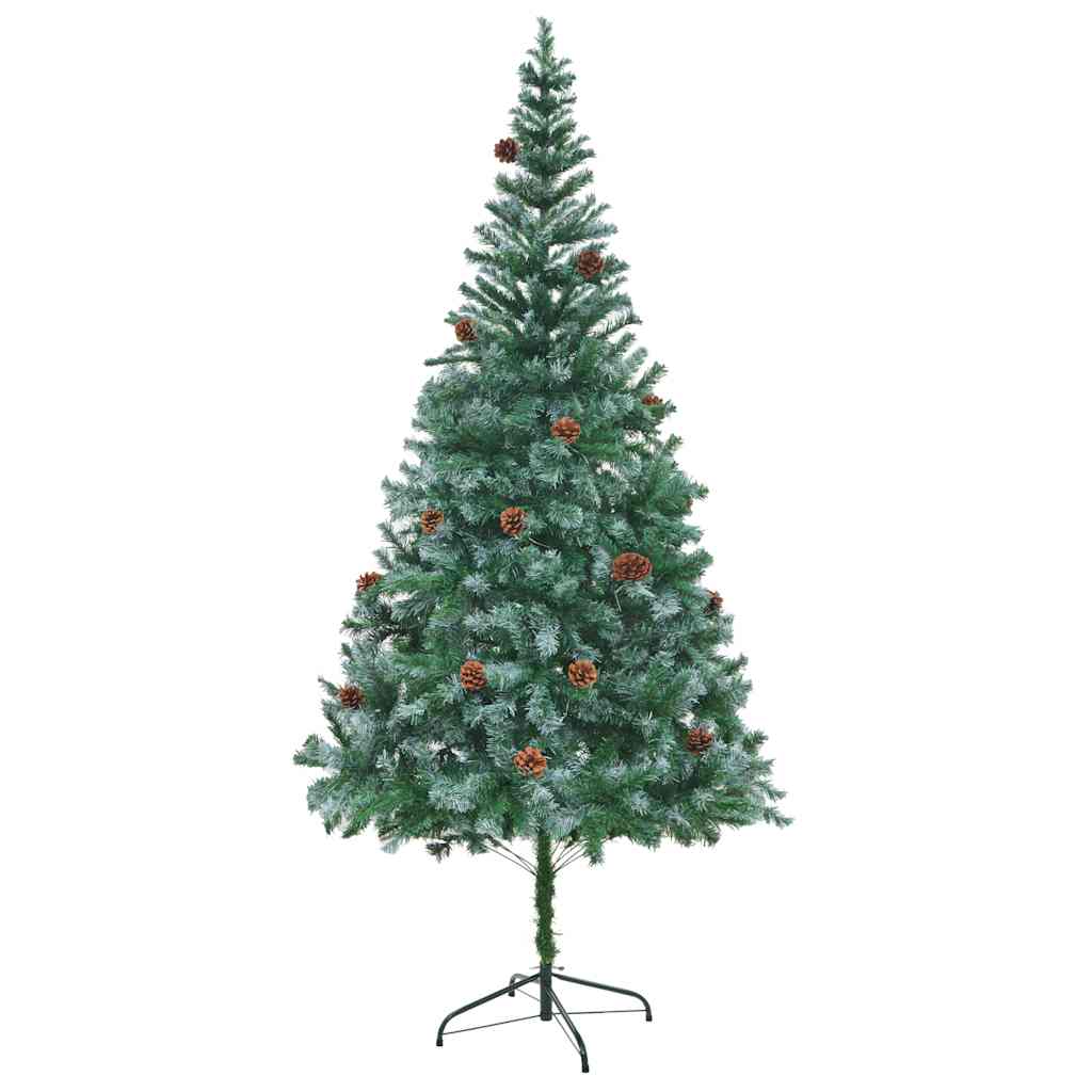 Künstlicher Weihnachtsbaum mit Tannenzapfen 210 cm