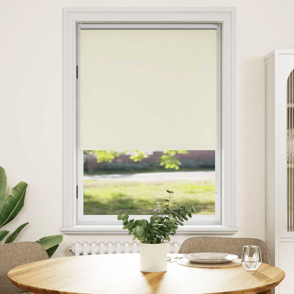 Verdunkelungsrollo 124,4 x 175 cm, Stoffbreite 120 cm, Gebrochen Weiß