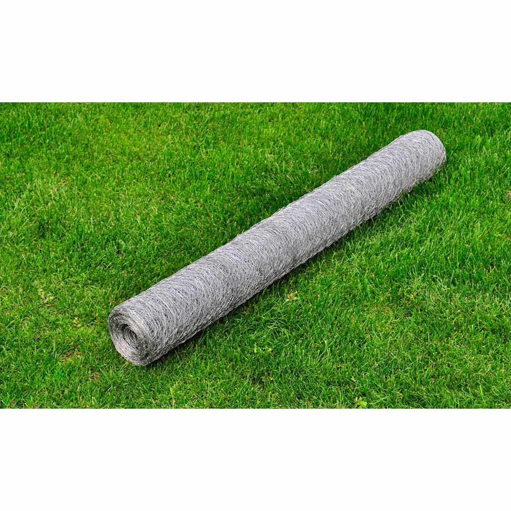 Maschendraht Verzinkter Stahl 25×0,5 m Silbern
