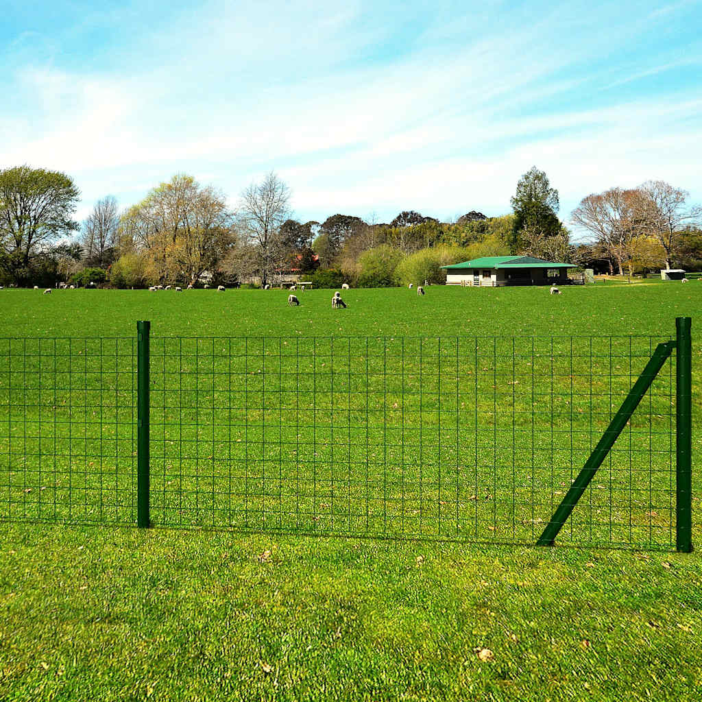 Eurozaun Stahl 10x1,5 m Grün
