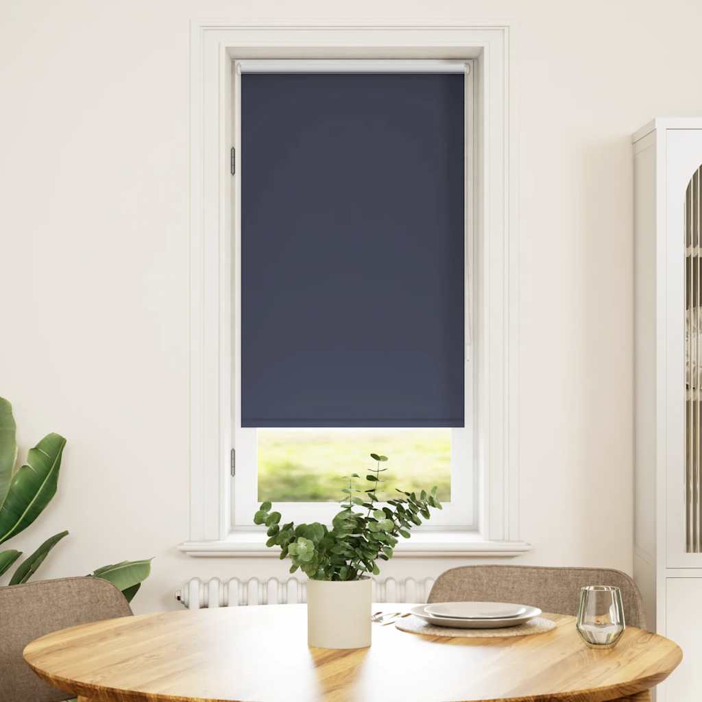 Verdunkelungsrollo 44,4 x 100 cm, Stoffbreite 40 cm, Marineblau