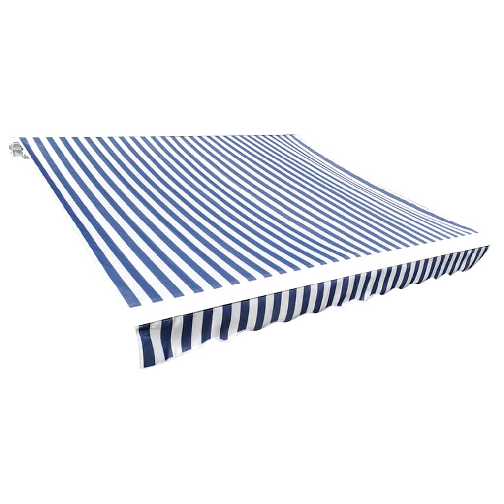 Ersatzstoff für Markise Blau und Weiß 600x300 cm Polyester