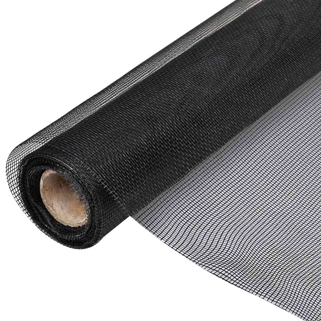Fiberglas Mesh-Rolle Insektenschutzgitter Tür/Fenster 100 x 500 cm schwarz