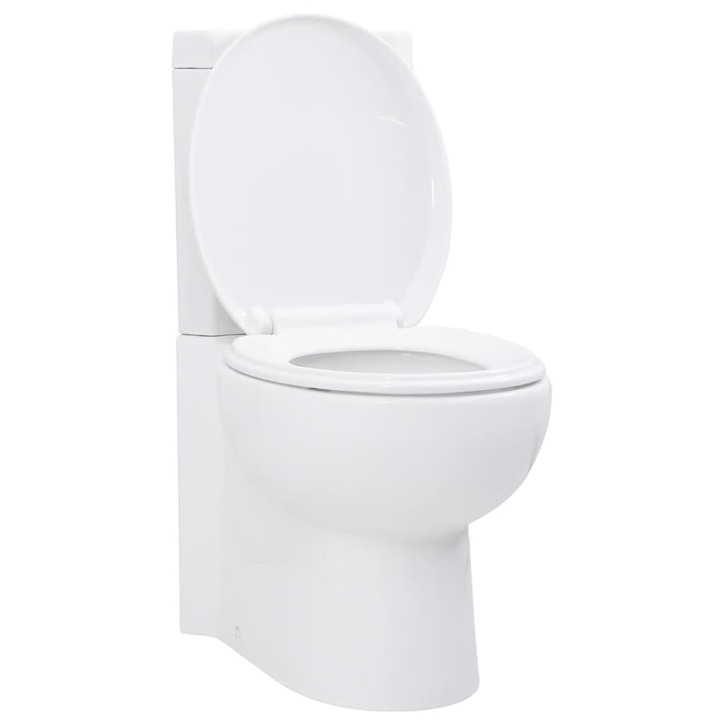 Toilette für Ecke Keramik Weiß