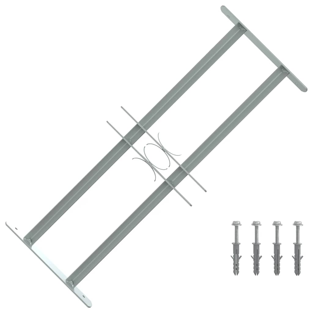 Fenstergitter Verstellbar mit 2 Querstäben 500-650 mm