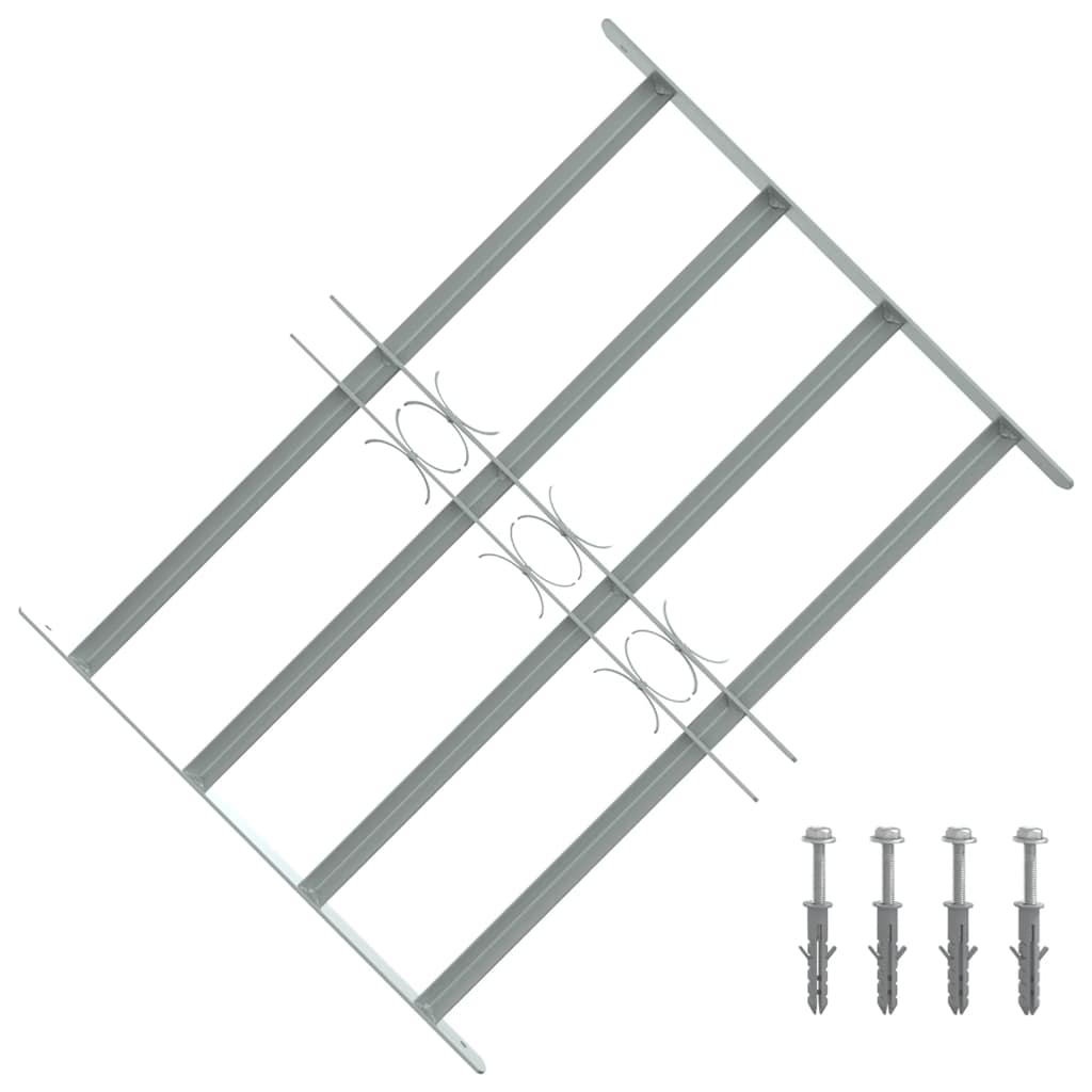 Fenstergitter Verstellbar mit 4 Querstäben 500-650 mm