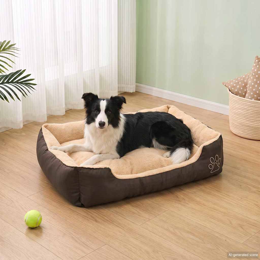 Warmes Hundebett mit Polsterkissen XL