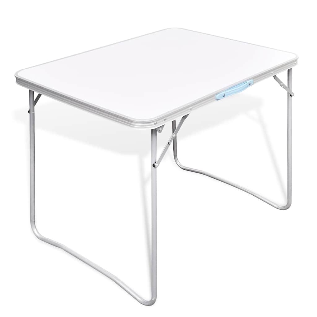 Campingtisch zusammenklappbar mit Metallrahmen 80 x 60 cm