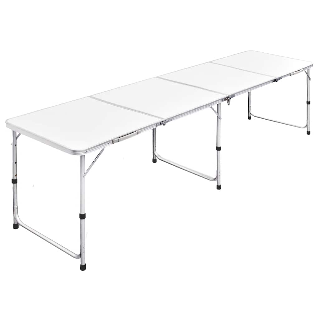 Campingtisch zusammenklappbar höhenverstellbar Aluminium 240 x 60 cm