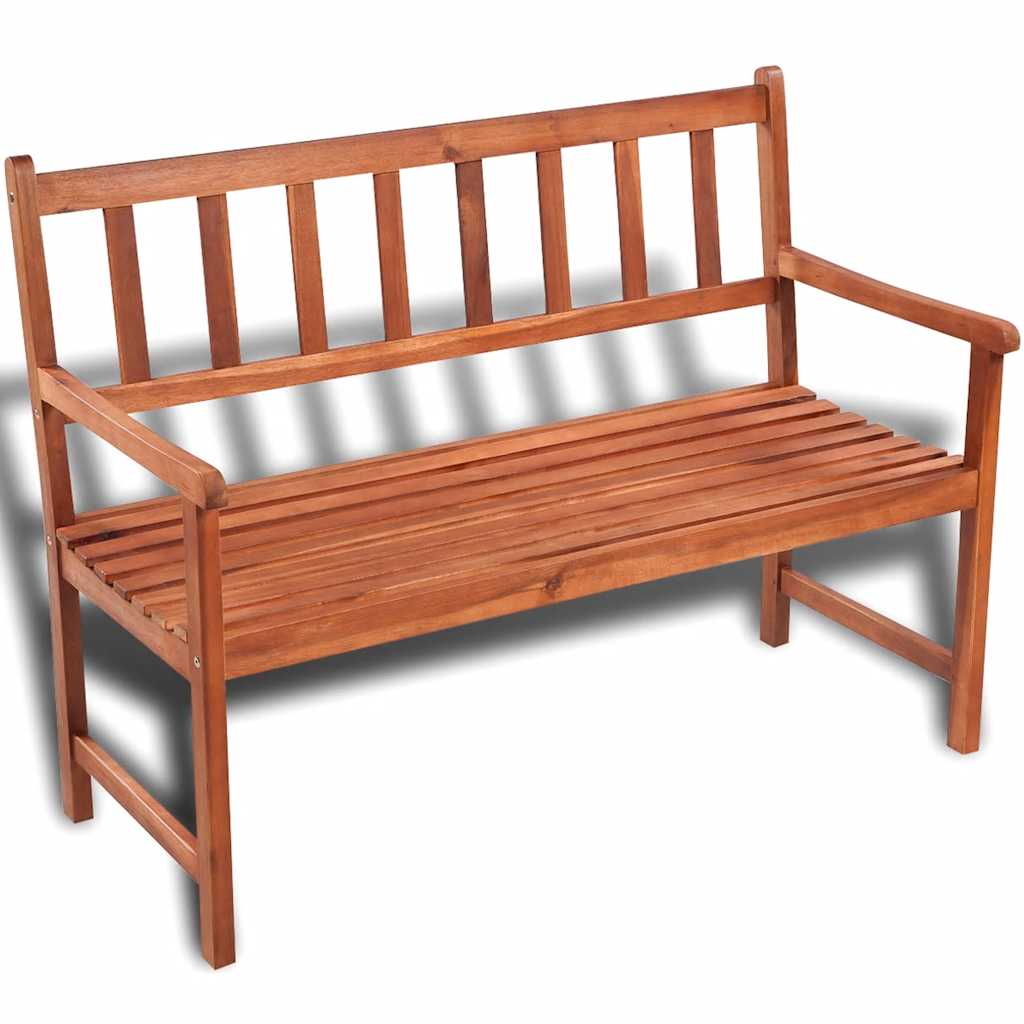 Gartenbank 120 cm Massivholz Akazie