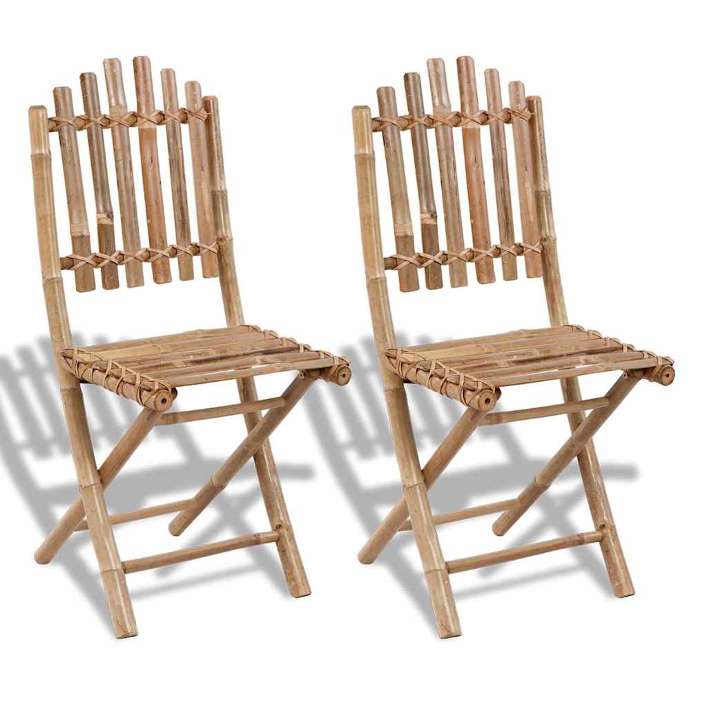 Klappstühle, 2 Stück, Bambus