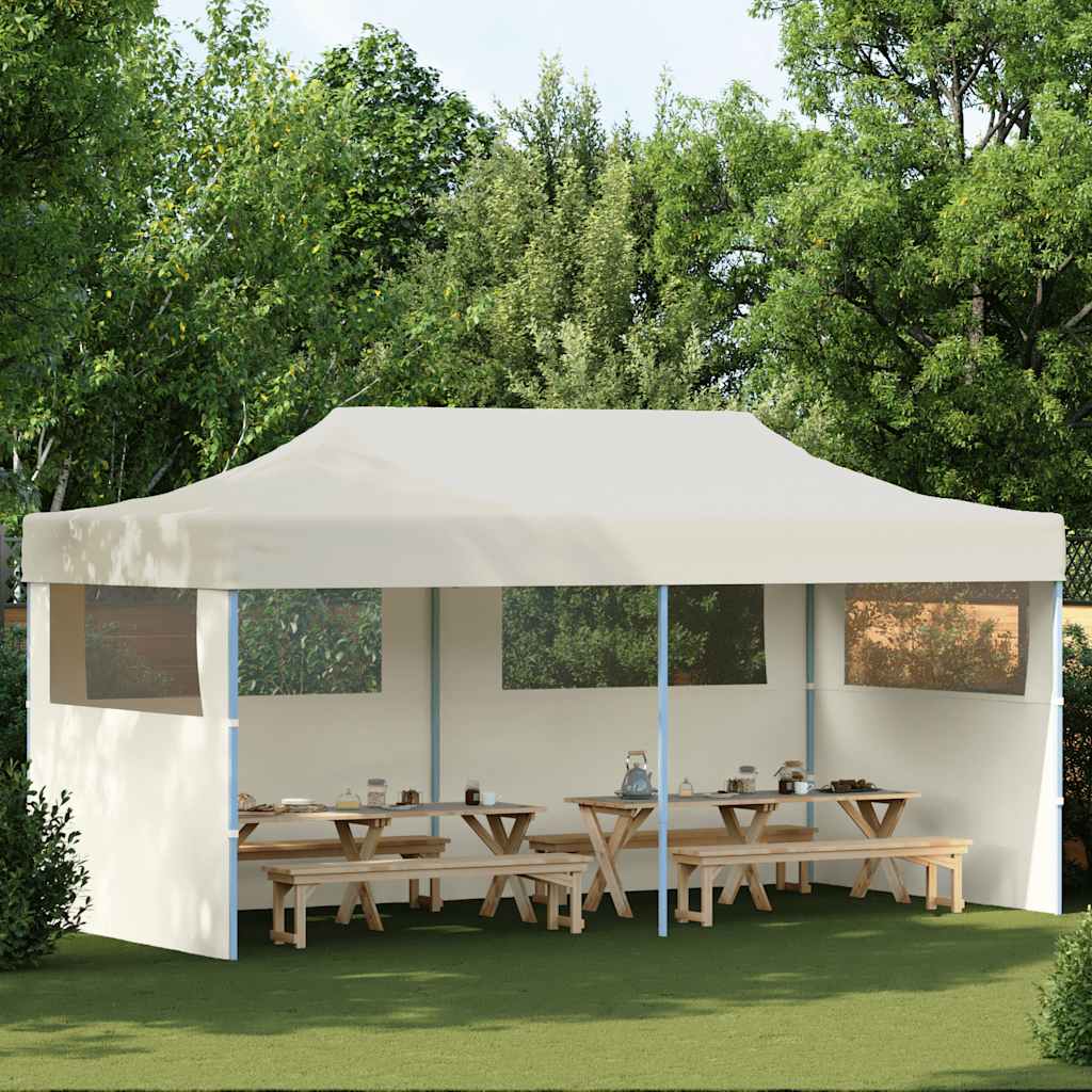 Pop-Up-Partyzelt Faltbar Creme 3×6 m