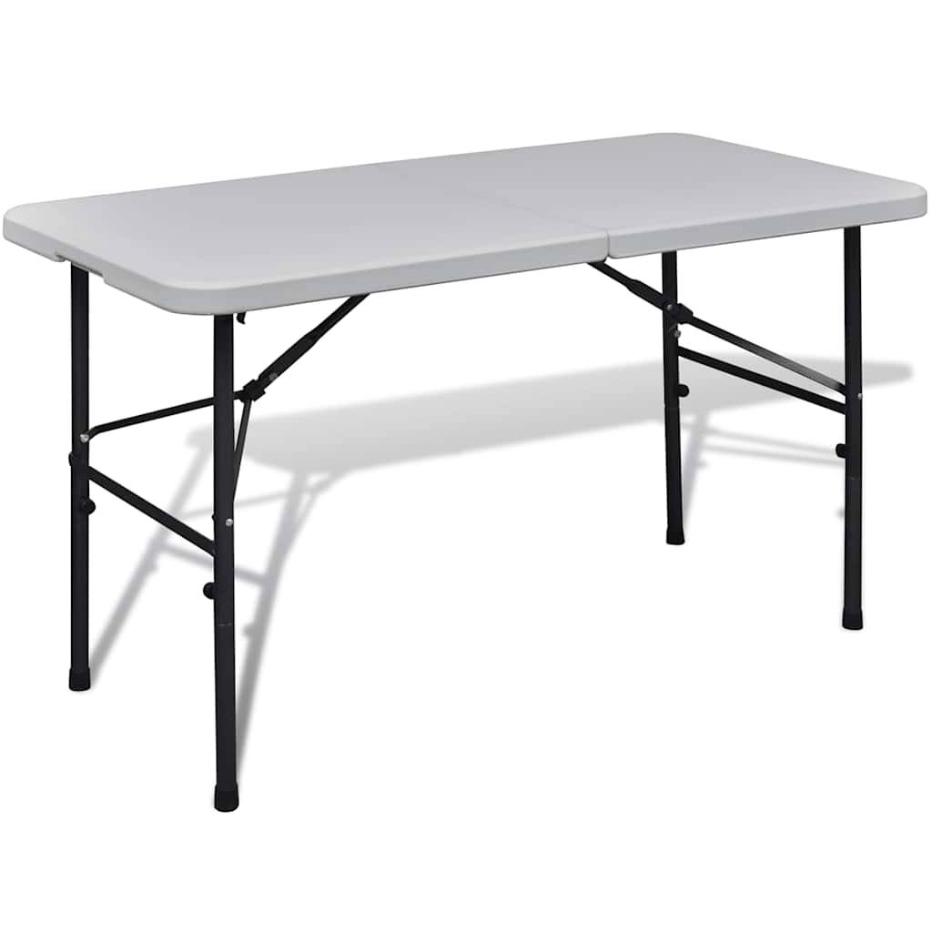 Gartentisch Klappbar 122 cm HDPE Weiß