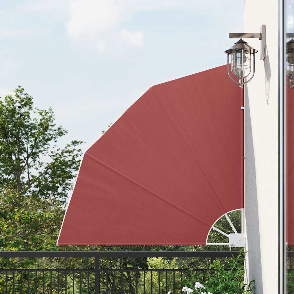 Faltbarer Balkonfächer Terracotta-Rot 140×140 cm