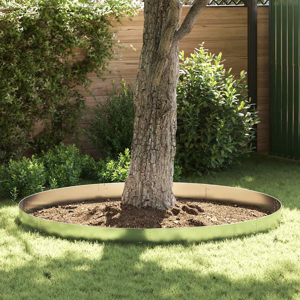 Flexible Rasenkante 10-er Set Verzinkter Stahl 100x14 cm