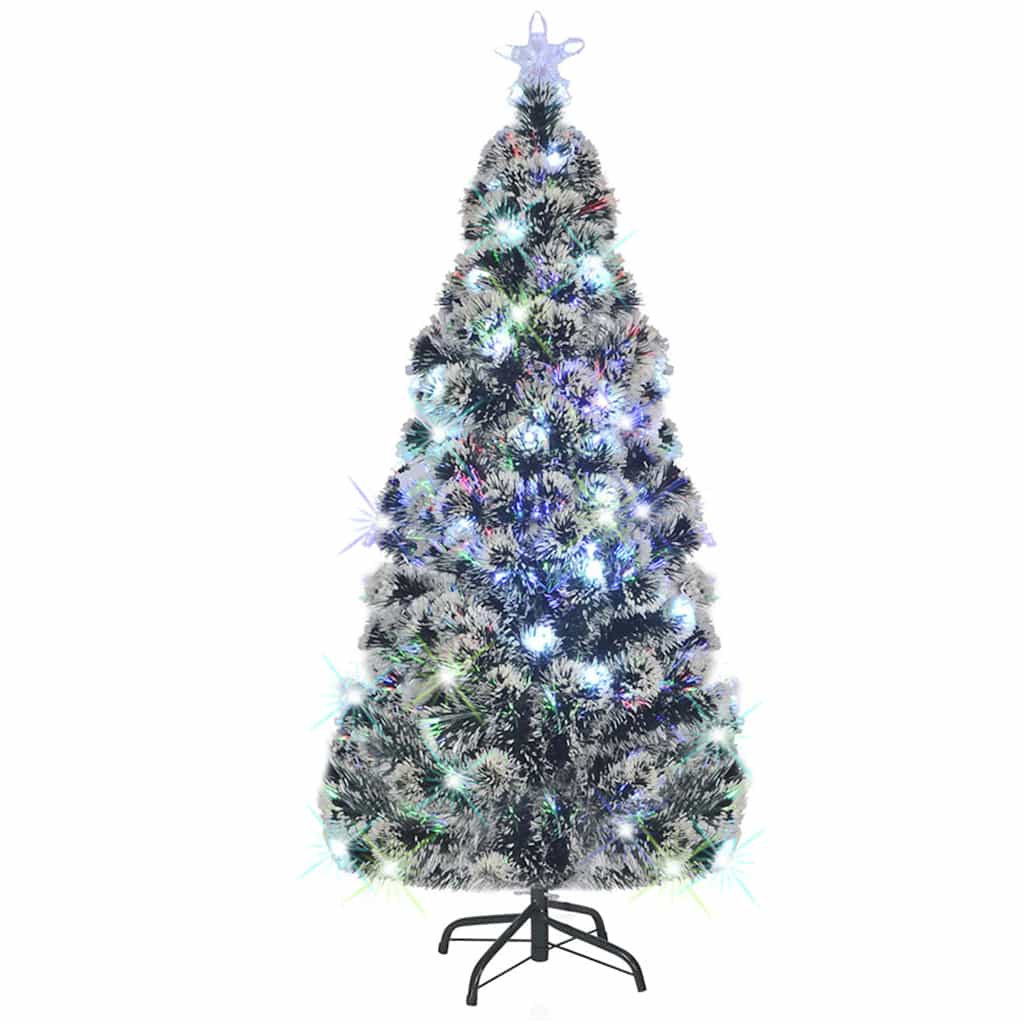 Vorbeleuchteter Weihnachtsbaum mit Ständer und LED 210 cm Glasfaser