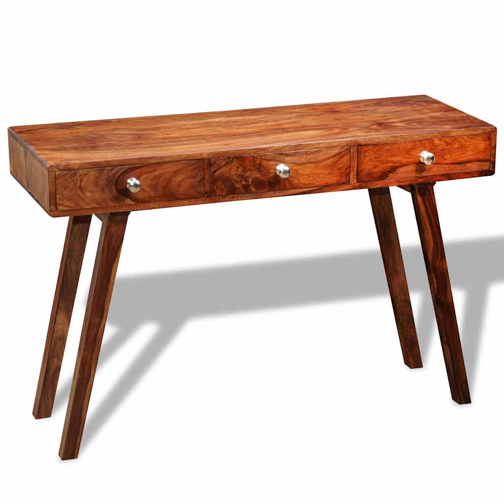 Konsolentisch mit 3 Schubladen 76 cm Massivholz Akazie