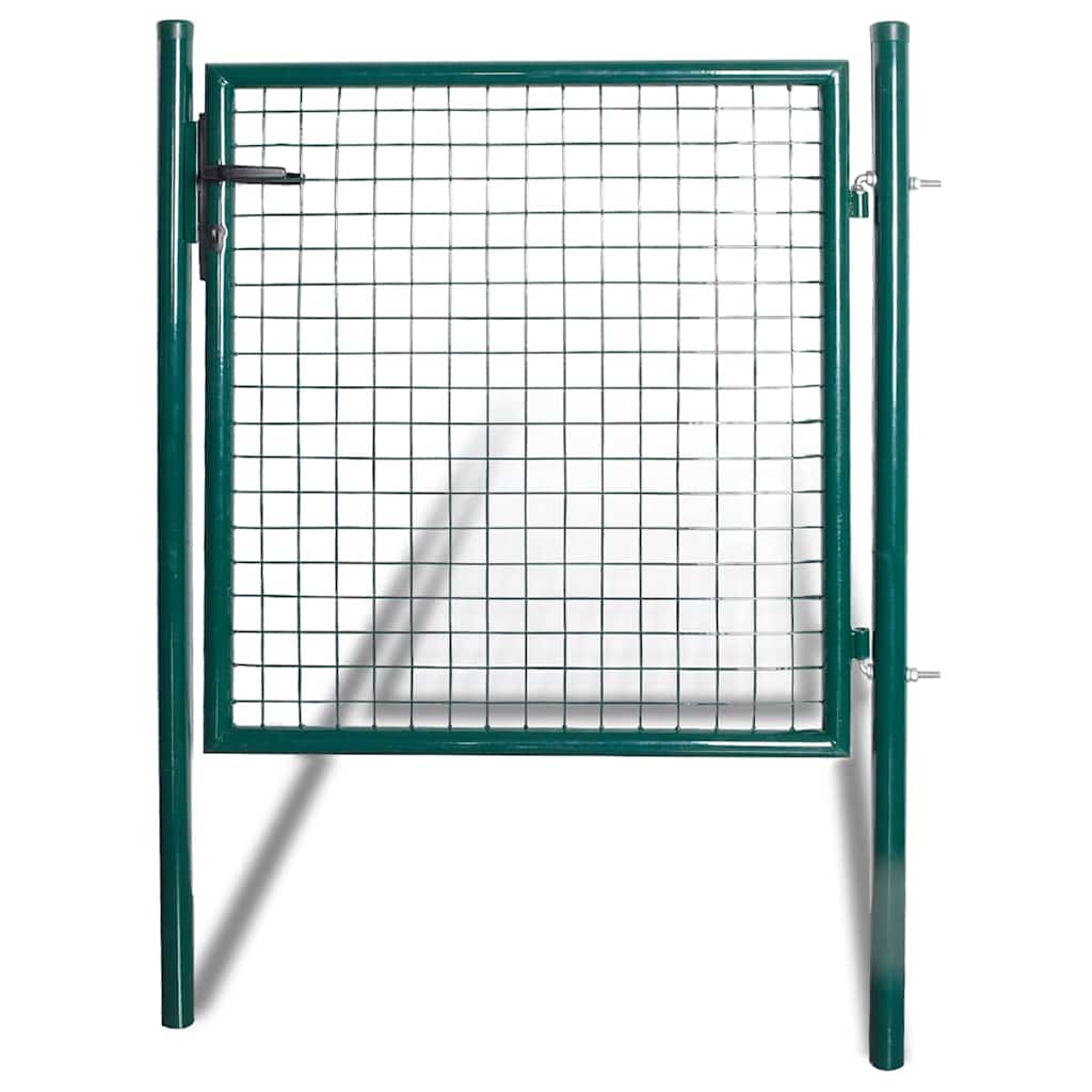 Einzeltür-Gartentor 100x100 cm pulverbeschichteter Stahl