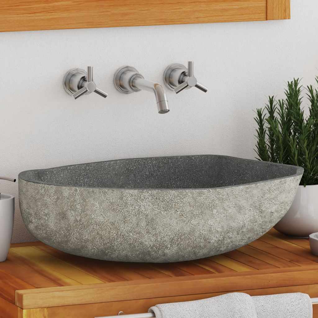Waschbecken Flussstein Oval (45-53)x(34-41) cm