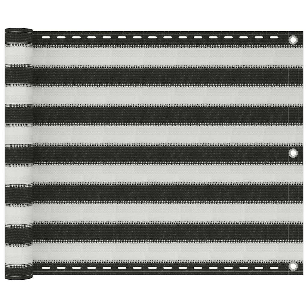Balkonsichtschutz HDPE 75x600 cm anthrazit und weiß