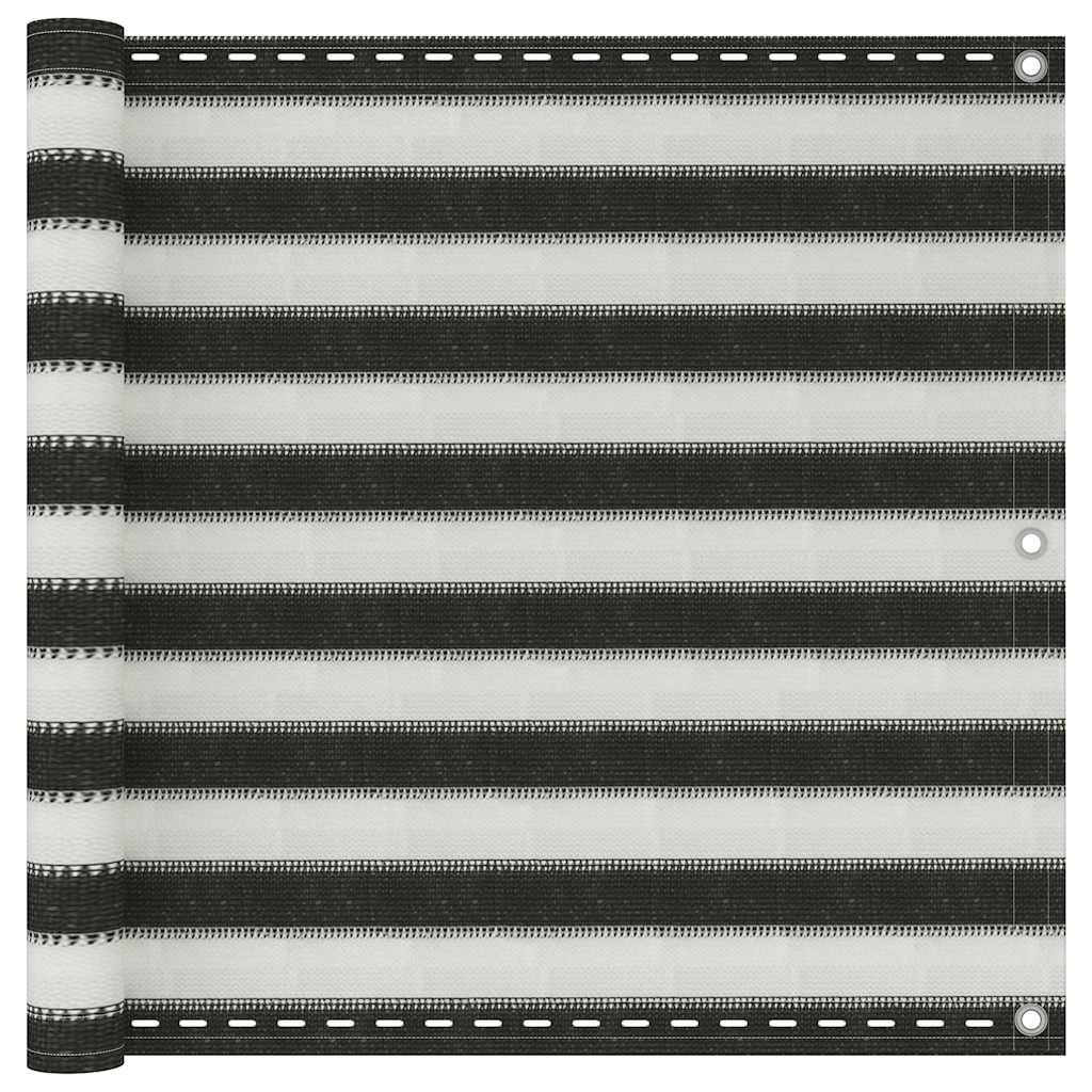 Balkonsichtschutz HDPE 90x400 cm anthrazit und weiß