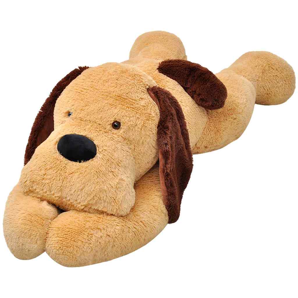 Hund Kuscheltier Plüsch Braun 120 cm