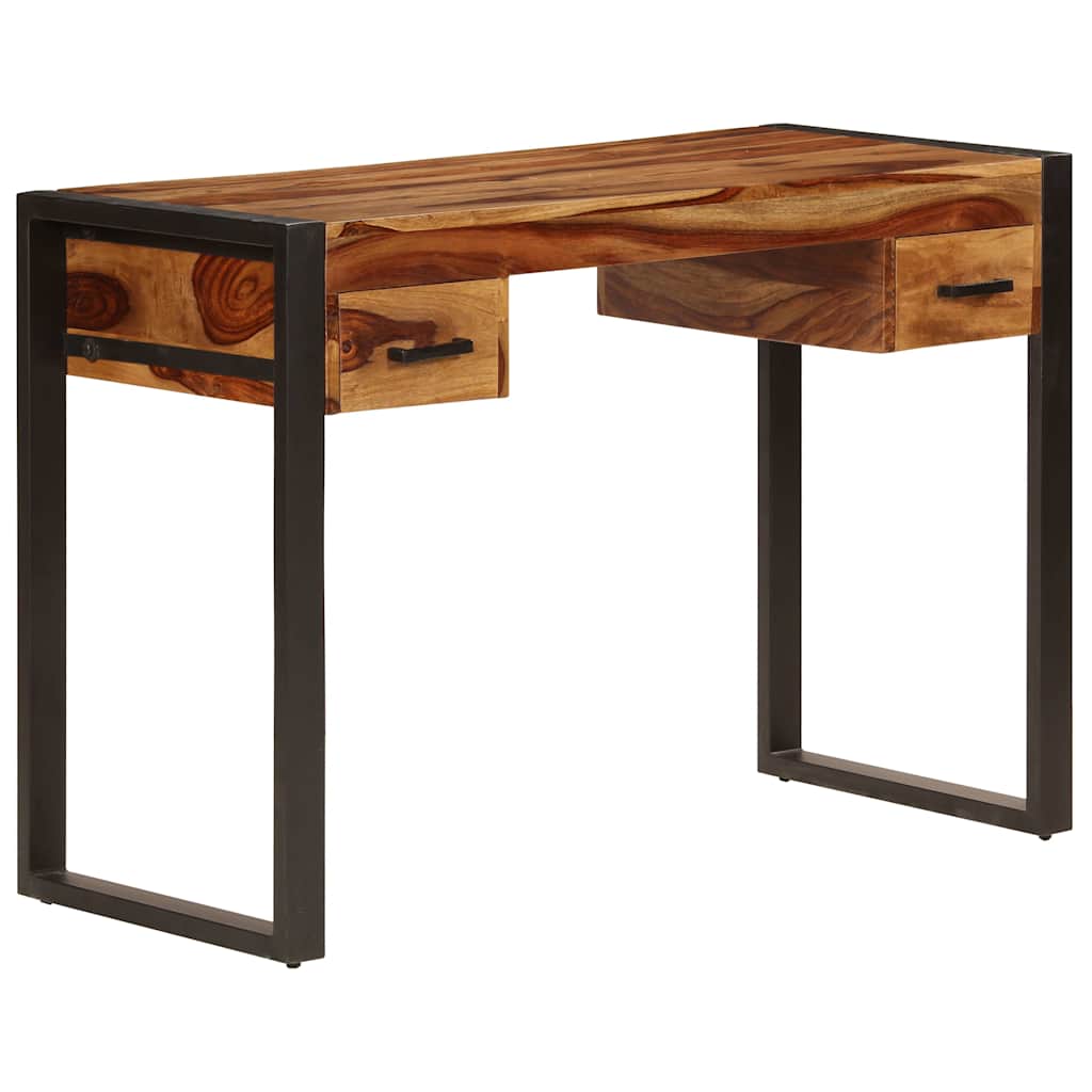 Schreibtisch mit 2 Schubladen 110x50x77 cm Massivholz Akazie