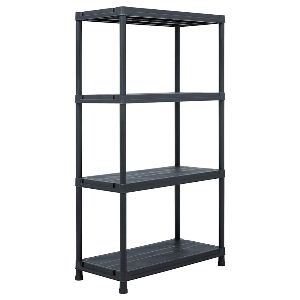 Lagerregal Schwarz 100 kg 60 x 30 x 138 cm Kunststoff