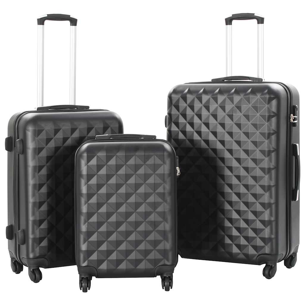 Hartschalen-Trolley-Set 3 Stk. Schwarz ABS