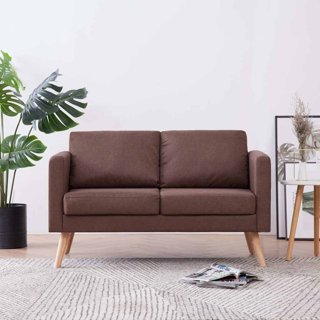 2-Sitzer-Sofa Stoff Braun
