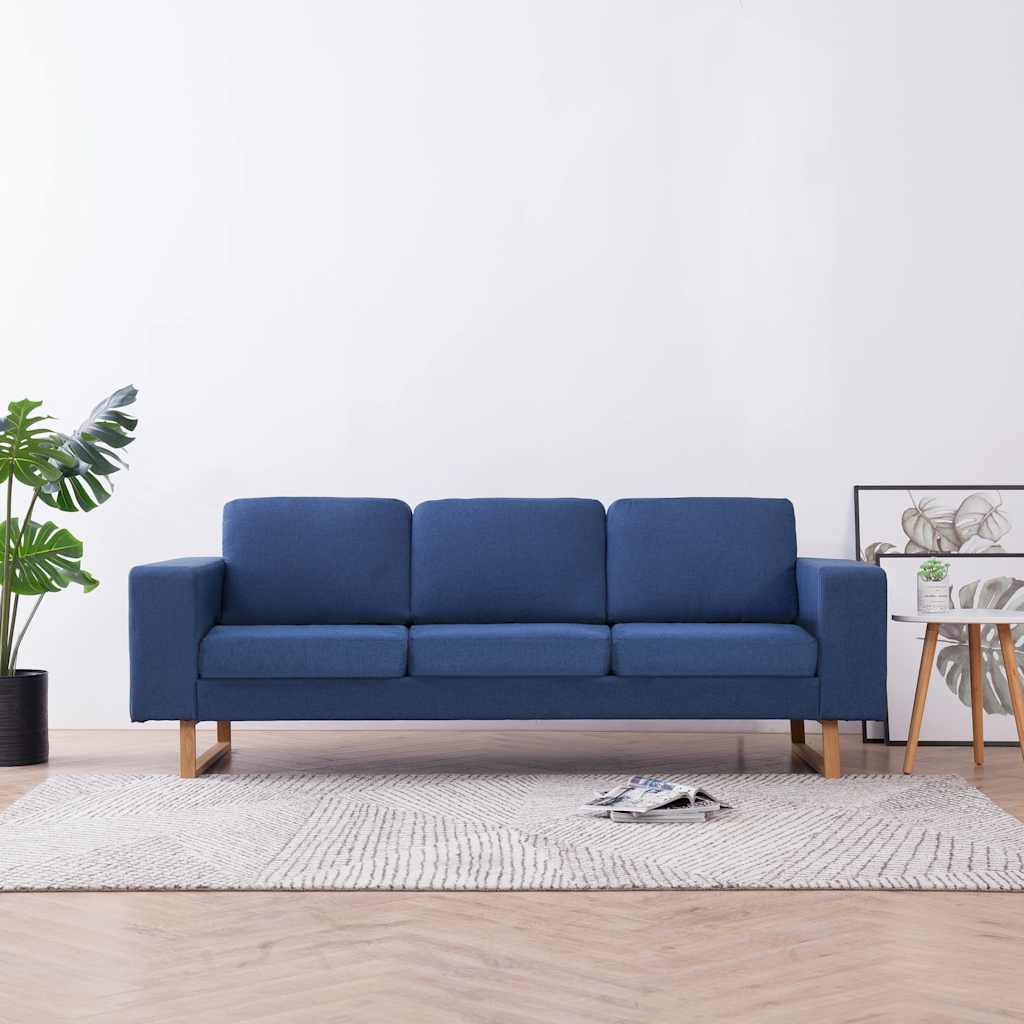 3-Sitzer-Sofa Stoff Blau