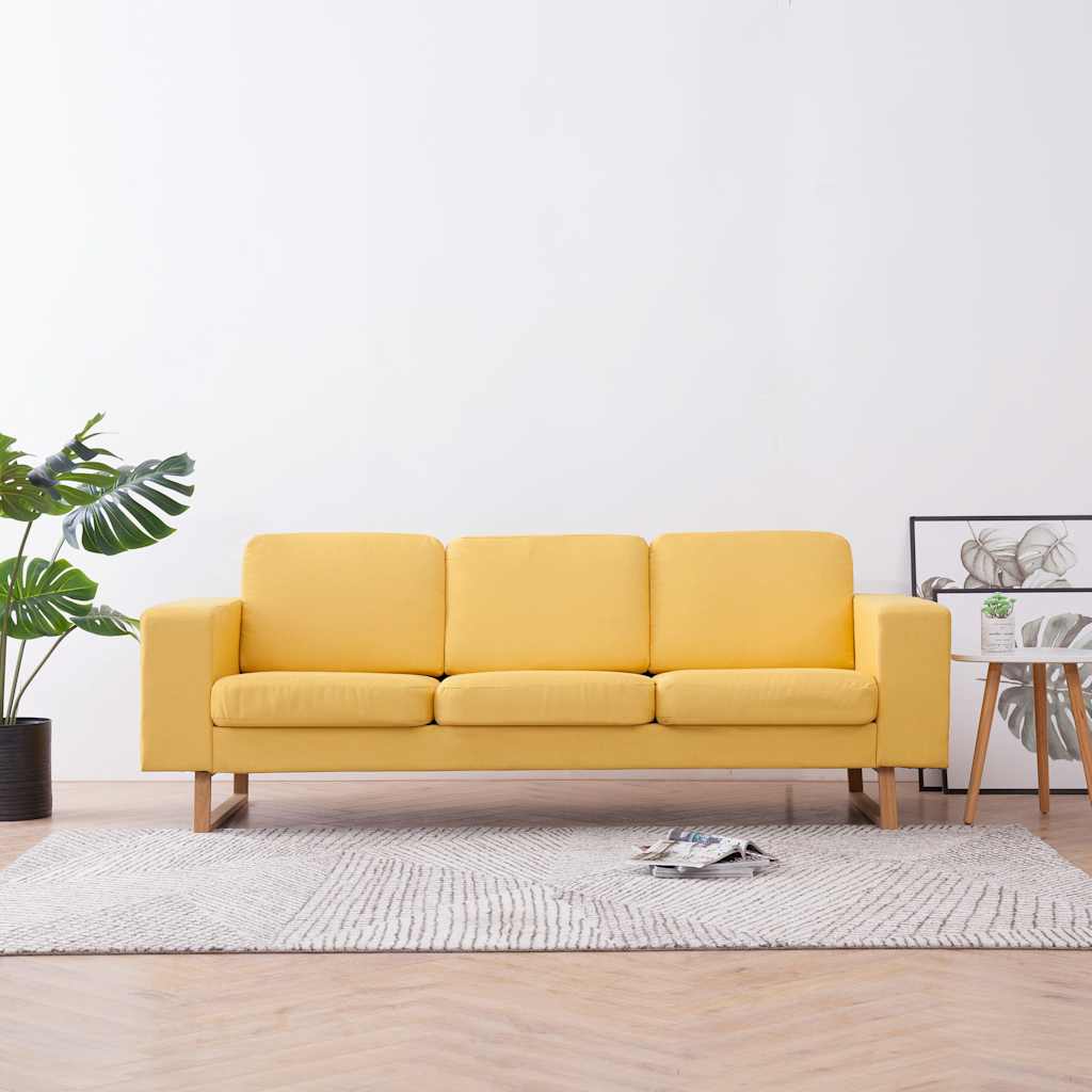 3-Sitzer-Sofa Stoff Gelb