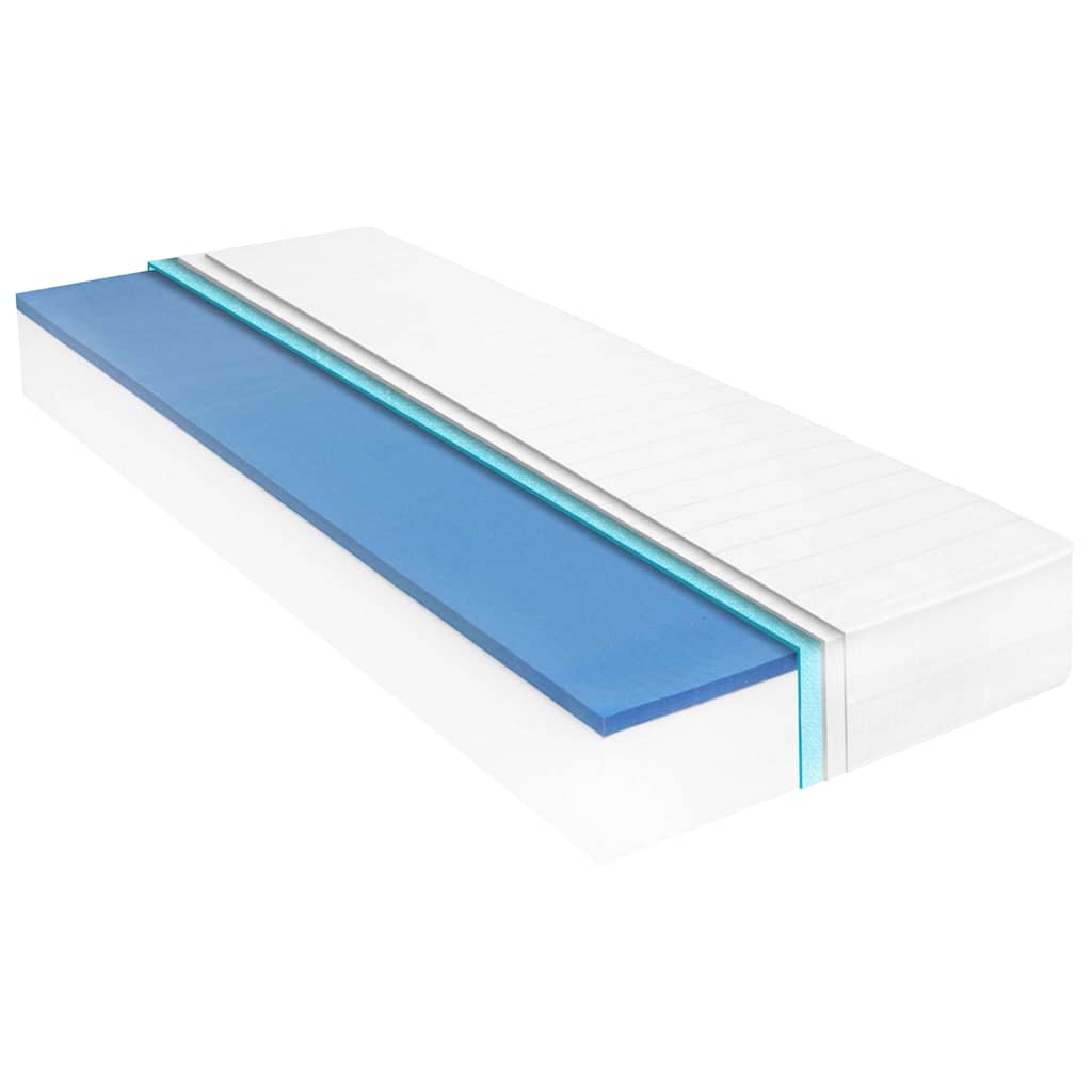 Matratze 90 x 200 cm Viskoelastischer Memory-Schaum 18 cm H2