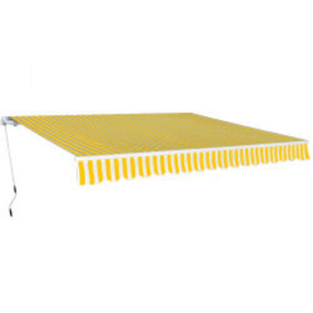 Gelenkarmmarkise 600 cm Gelb/Weiß