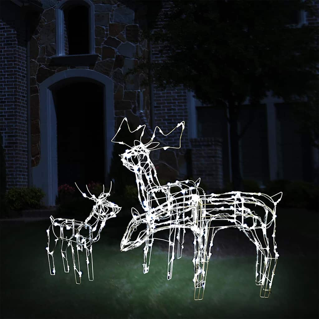 3-tlg. LED-Rentieren-Set Weihnachtsdekoration 229 LEDs