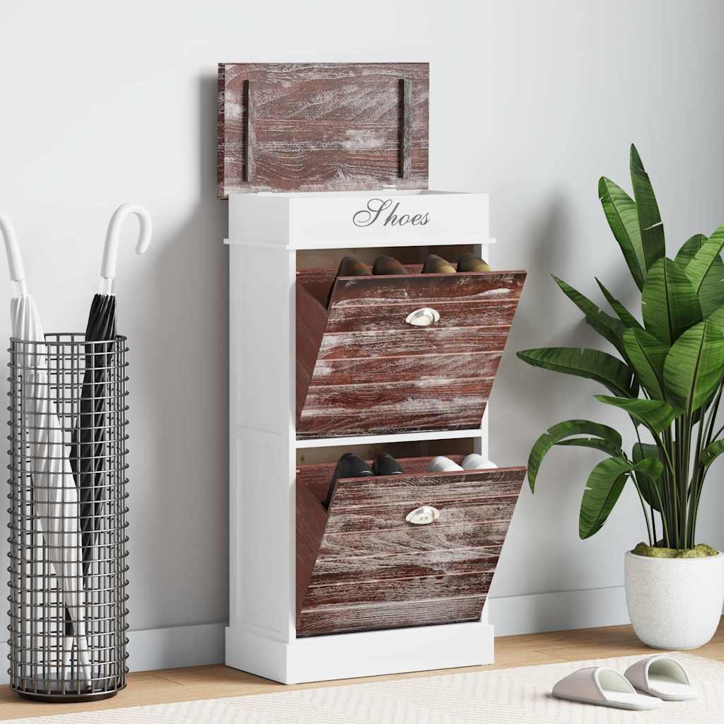 Schuhschrank Braun 50 x 28 x 98 cm Paulownia Holz