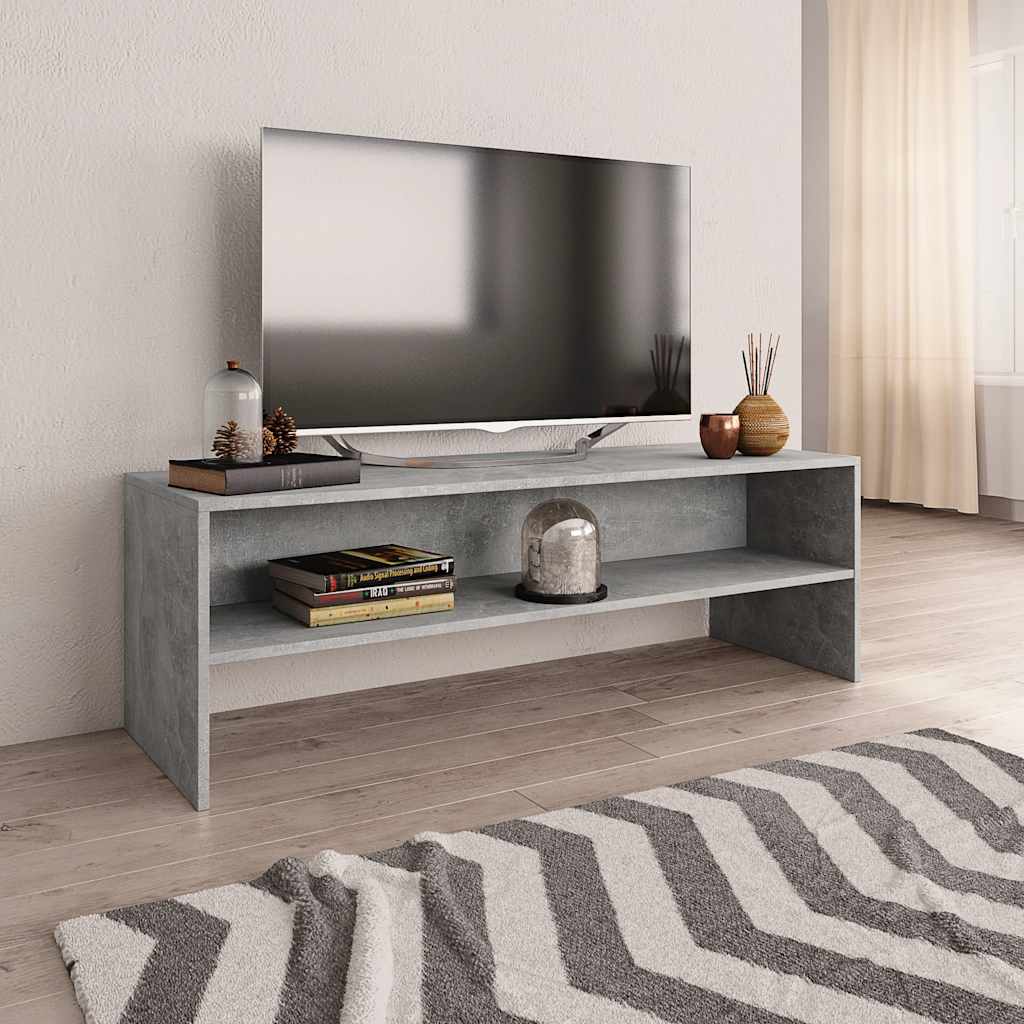 TV-Schrank Betongrau 120x40x40 cm Holzwerkstoff