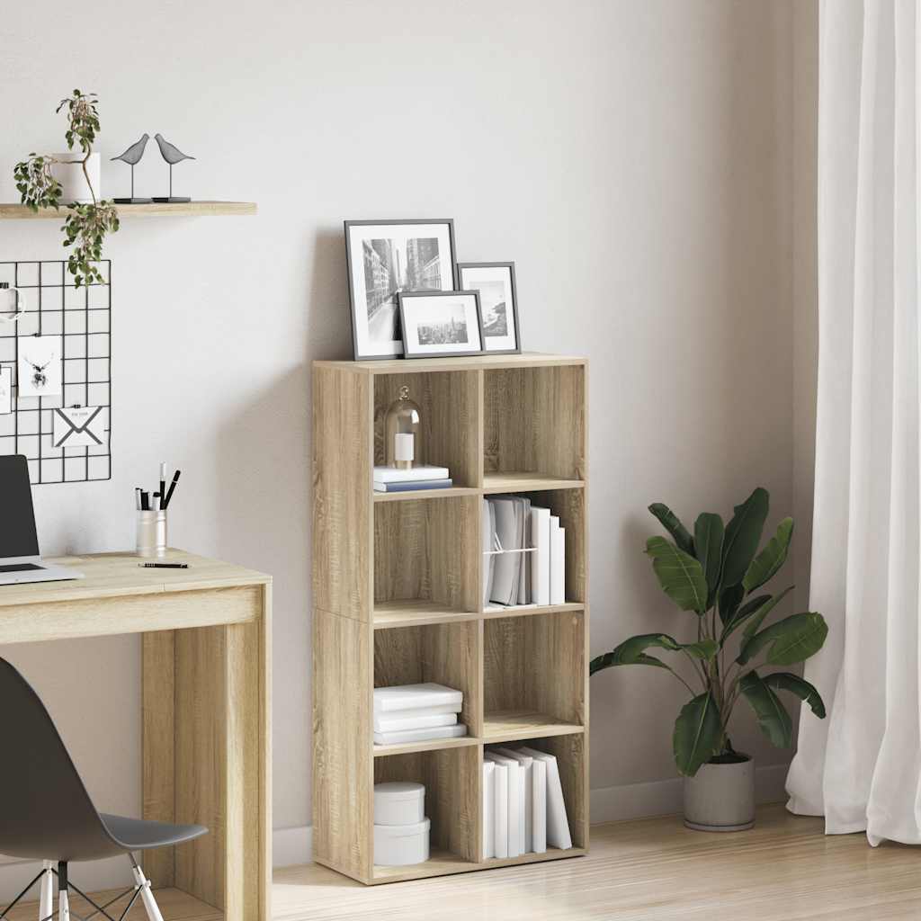 Bücherregal/Sideboard Sonoma-Eiche 66×30×130 cm Holzwerkstoff