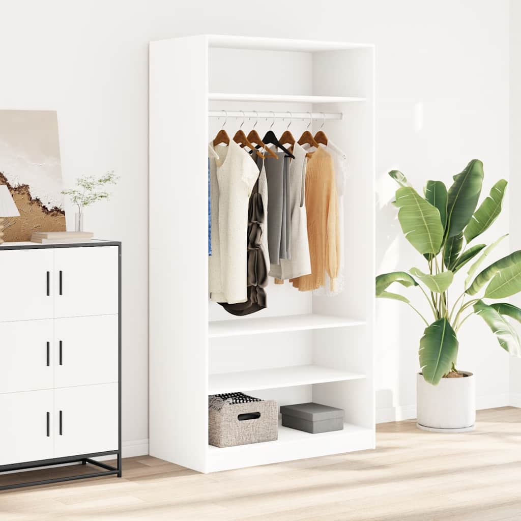 Kleiderschrank Weiß 100×50×200 cm Holzwerkstoff