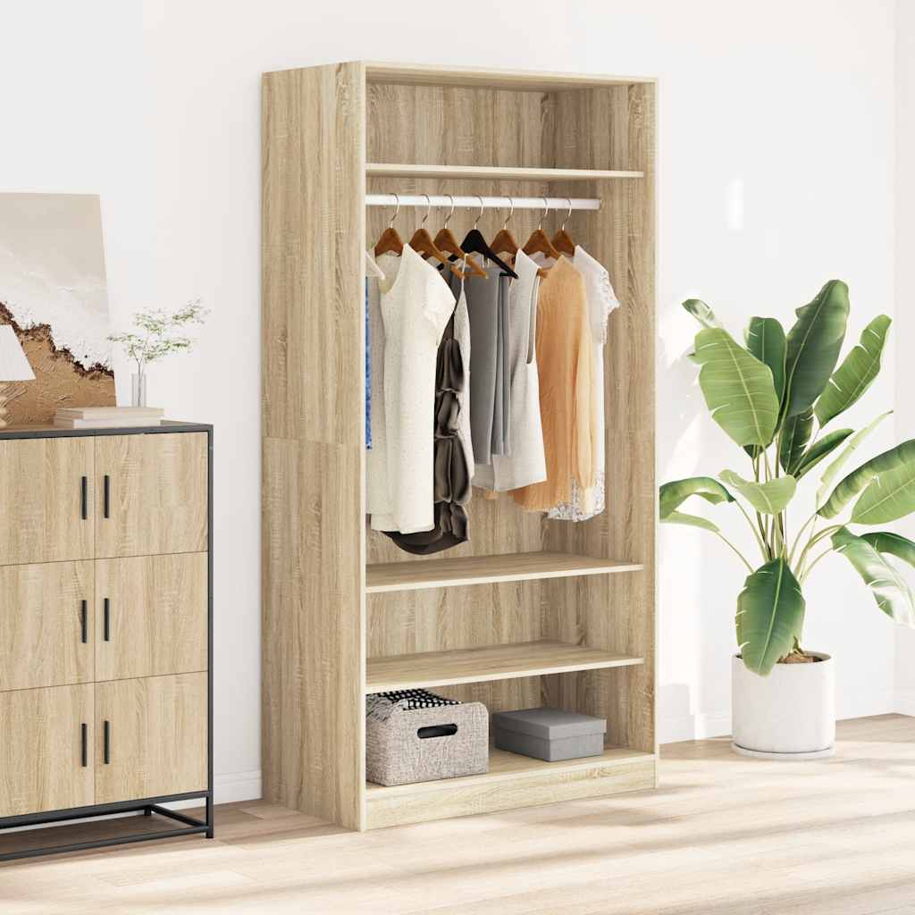 Kleiderschrank Sonoma-Eiche 100x50x200 cm Holzwerkstoff