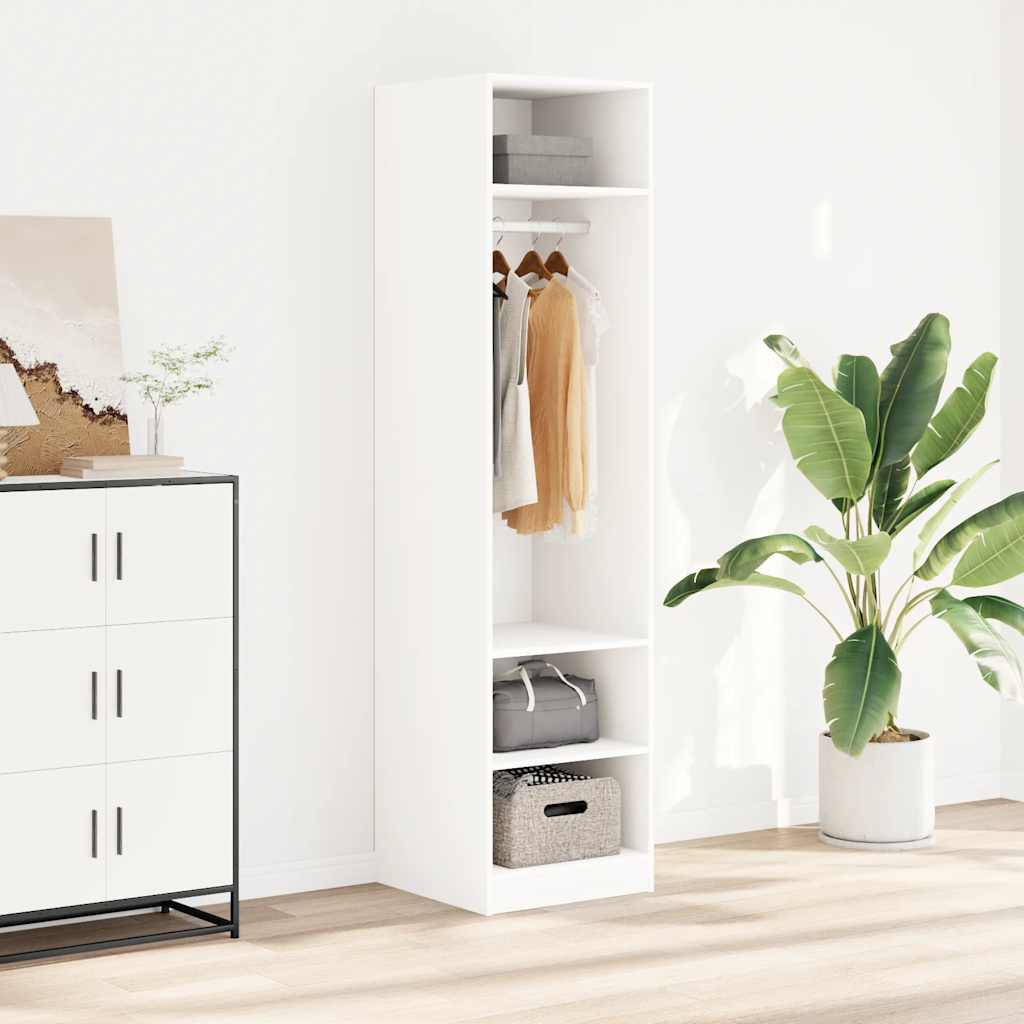Kleiderschrank Weiß 50x50x200 cm Holzwerkstoff