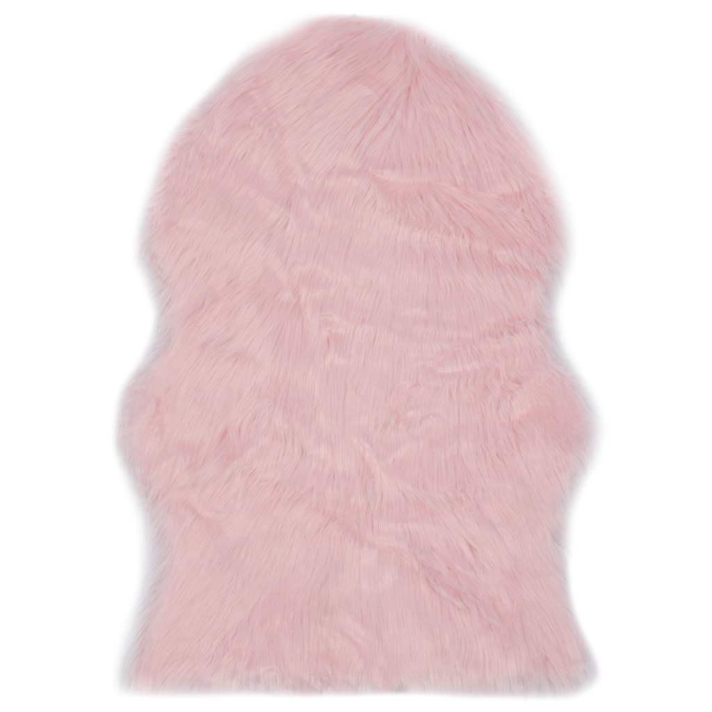 Teppich 60x90 cm Künstlicher Schafspelz Rosa