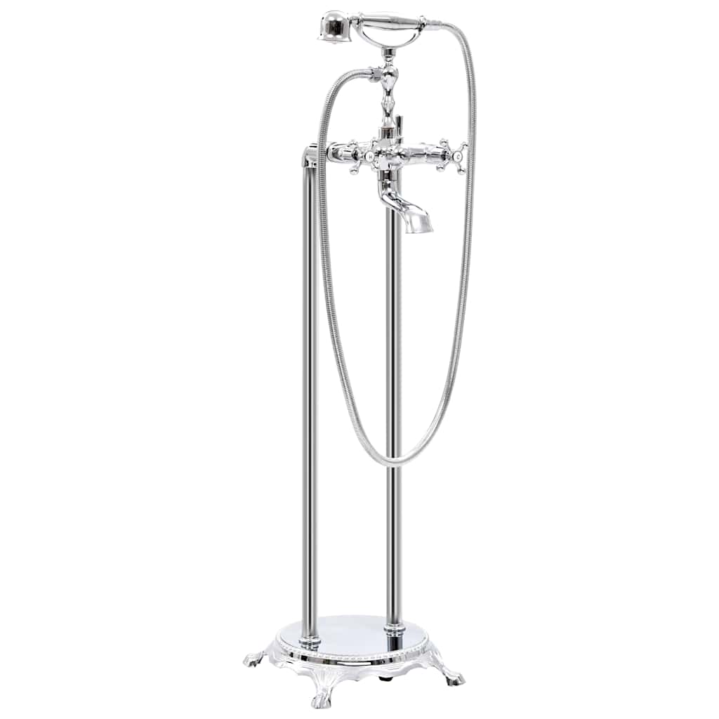 Freistehende Badewannenarmatur Edelstahl 99,5 cm Silbern